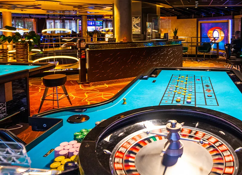 Roulettebereich im Casino am Ku’damm mit Spieltischen