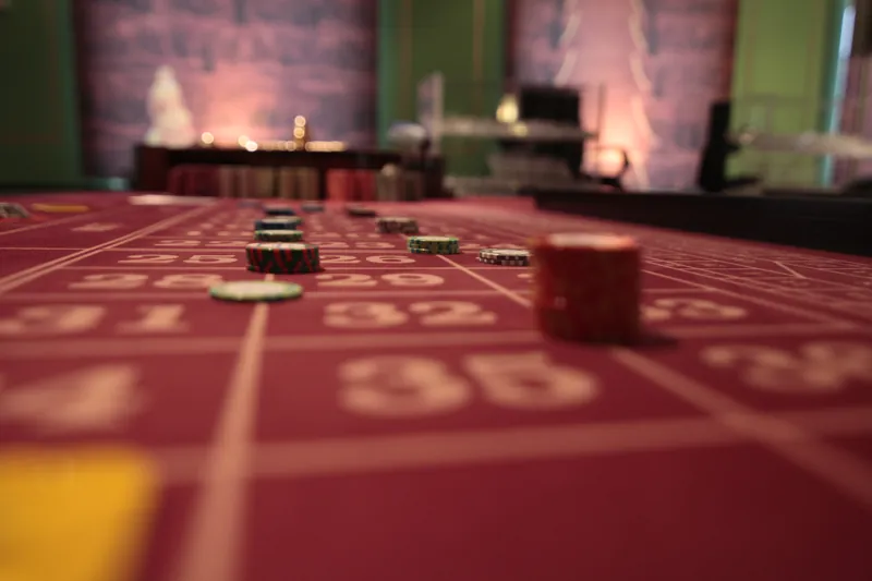 Roulette-Tisch der Spielbank Potsdam im Innenbereich