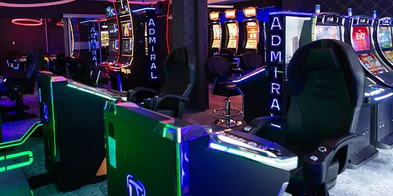 Spielbereich der Spielbank Schwerin mit Admiral Automaten